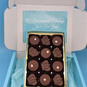12-salted-caramel chocolates