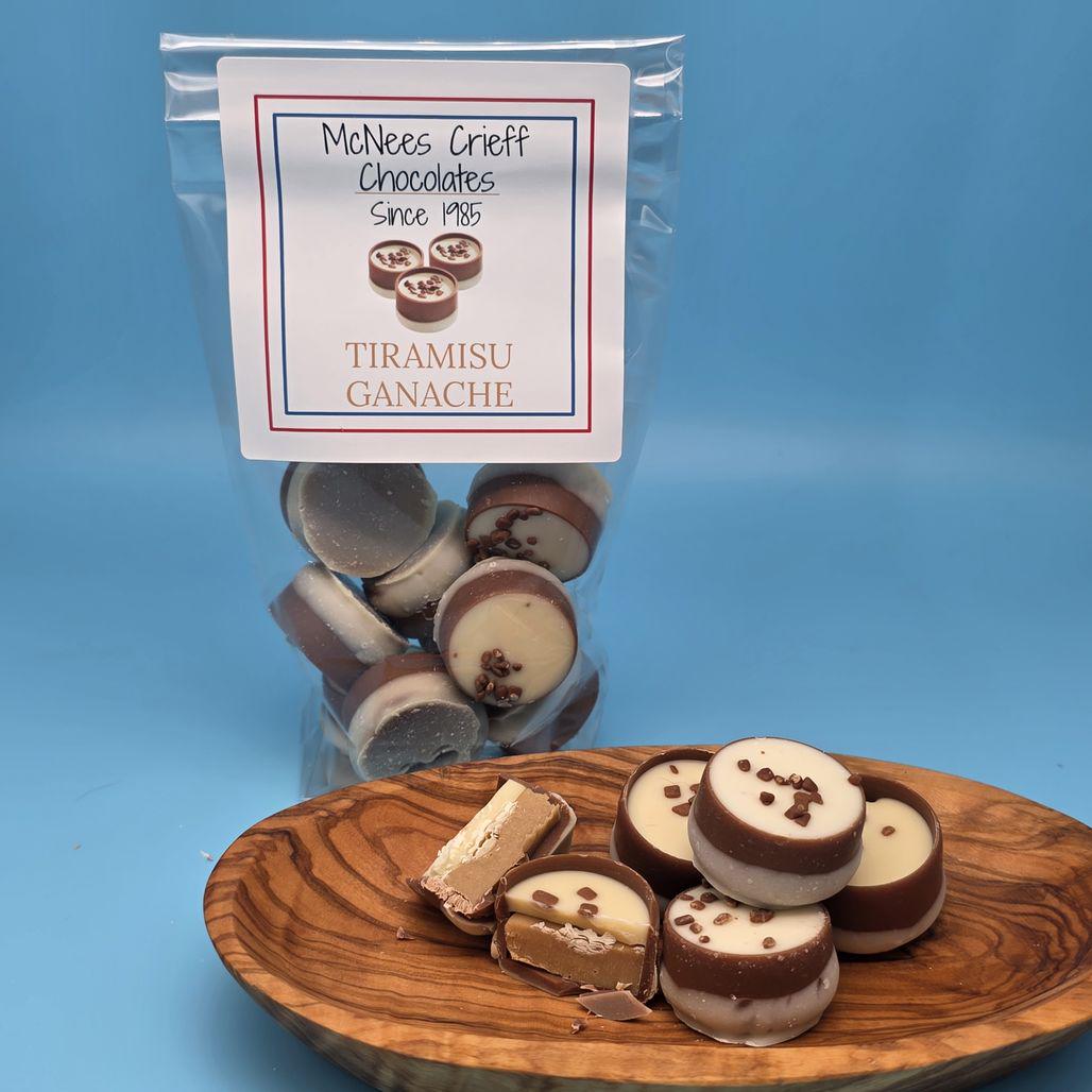 Handcrafted Tiramisu Ganache Chocolates, Coffee Infused Milk Chocolate Cups